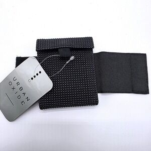 Urban Oxide Black Beaded Bifold Wallet with Elastic Strap